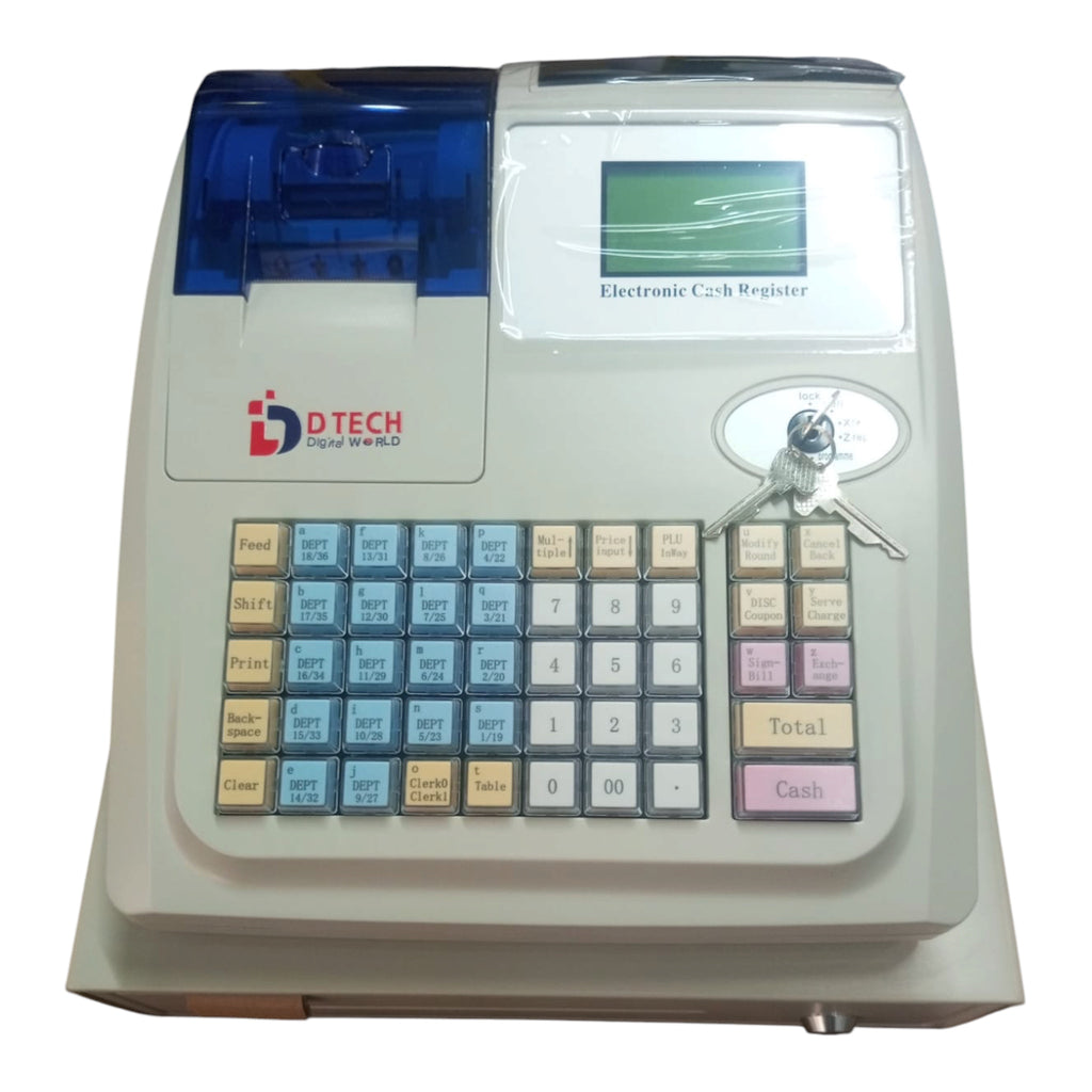 D-3200 cash register with cash box